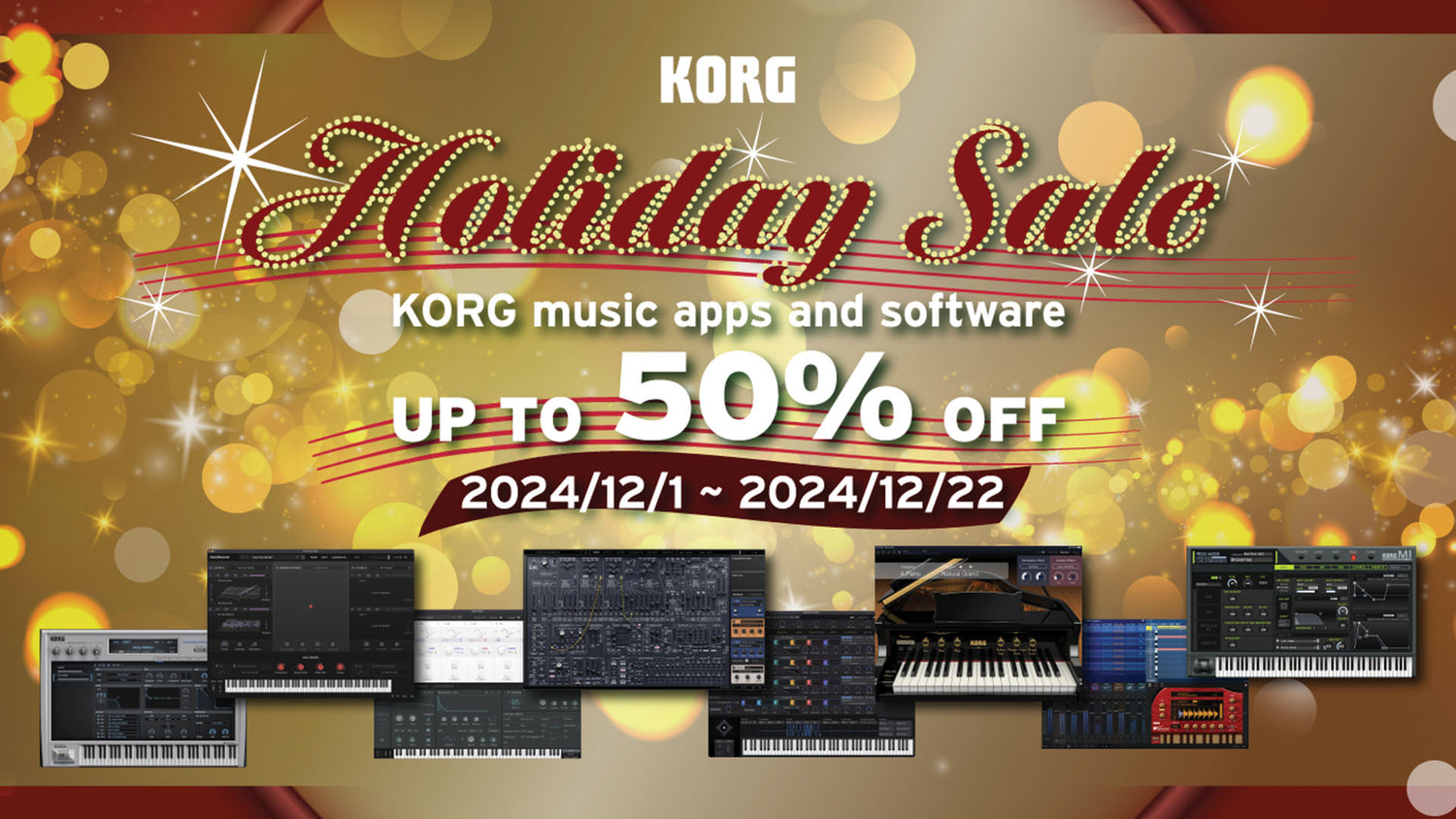 Save up to 50% on Korg software