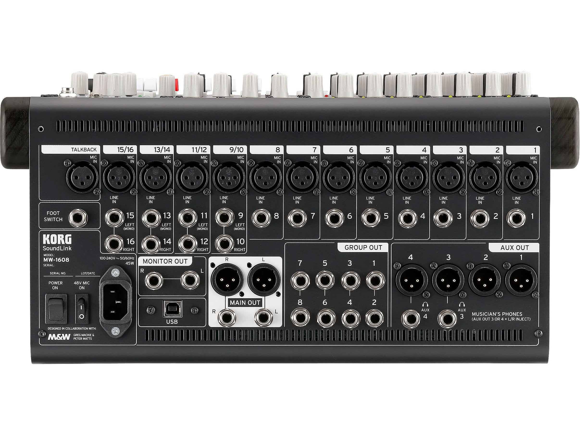 MW-1608 16-channel Hybrid Mixer